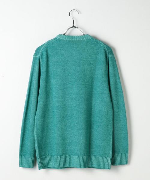 green label relaxing（グリーンレーベルリラクシング）の「CM ウォッシュドW クルーネック ニット ◆（ニット/セーター・メンズ・ケリー/ネイビー/ピンク・X-LARGE/SMALL/MEDIUM/LARGE）」の19枚目の写真
