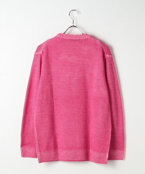 green label relaxing（グリーンレーベルリラクシング）の「CM ウォッシュドW クルーネック ニット ◆（ニット/セーター・メンズ・ケリー/ネイビー/ピンク・X-LARGE/SMALL/MEDIUM/LARGE）」の9枚目の写真