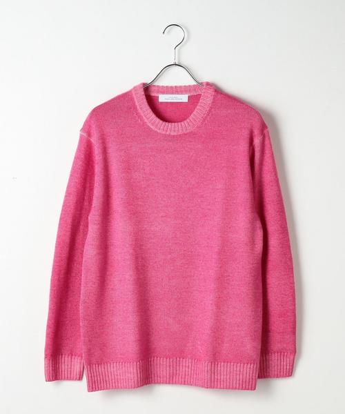 green label relaxing（グリーンレーベルリラクシング）の「CM ウォッシュドW クルーネック ニット ◆（ニット/セーター・メンズ・ケリー/ネイビー/ピンク・X-LARGE/SMALL/MEDIUM/LARGE）」の11枚目の写真