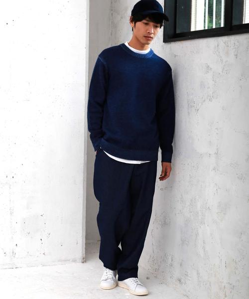 green label relaxing（グリーンレーベルリラクシング）の「CM ウォッシュドW クルーネック ニット ◆（ニット/セーター・メンズ・ケリー/ネイビー/ピンク・X-LARGE/SMALL/MEDIUM/LARGE）」の8枚目の写真