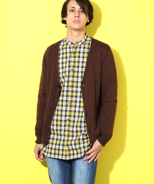 REPIDO(リピード)の「【WEB限定】 カシミヤタッチ ゼロウール 無地 Vネック ニット 長袖 カーディガン 【REPIDO】(カーディガン)」|ブラウン