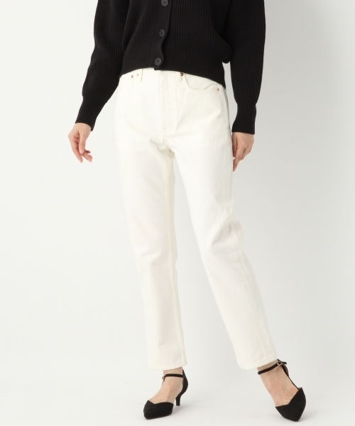 A part by（アパートバイ）の「デニムシガレットパンツ 777272 （デニムパンツ・レディース・ホワイト/ネイビー/ブルー・SMALL/MEDIUM/LARGE）」の13枚目の写真