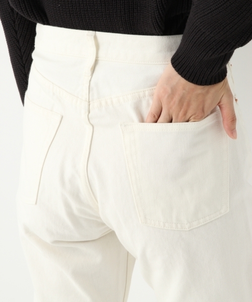 A part by（アパートバイ）の「デニムシガレットパンツ 777272 （デニムパンツ・レディース・ホワイト/ネイビー/ブルー・SMALL/MEDIUM/LARGE）」の5枚目の写真