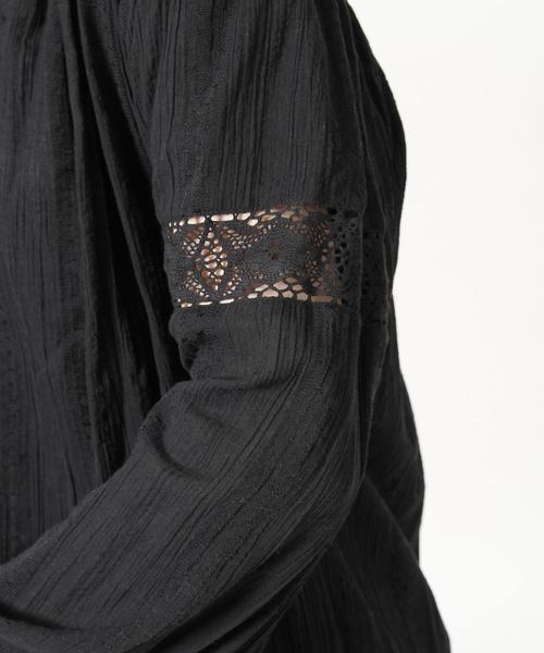 coen(コーエン)の「【Market】スキッパー レースブラウス(WEB限定カラー:ブラック・イエロー)(シャツ/ブラウス・レディース・ホワイト/ベージュ/ライラック/ブラック/イエロー・FREE)」の22枚目の写真