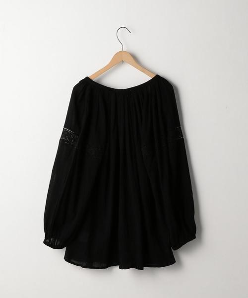 coen(コーエン)の「【Market】スキッパー レースブラウス(WEB限定カラー:ブラック・イエロー)(シャツ/ブラウス・レディース・ホワイト/ベージュ/ライラック/ブラック/イエロー・FREE)」の7枚目の写真