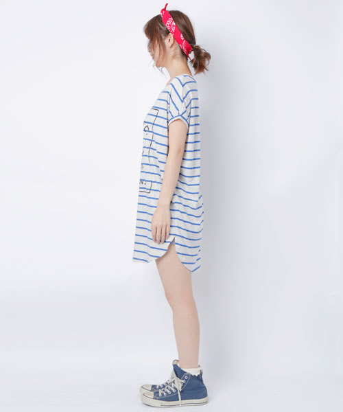MILKFED.（ミルクフェド）の「【mini5月号掲載商品】MOON DRESS "LOCALS ONLY"（ワンピース・レディース・ホワイト/ブルー/ライトパープル・SMALL/MEDIUM）」の4枚目の写真