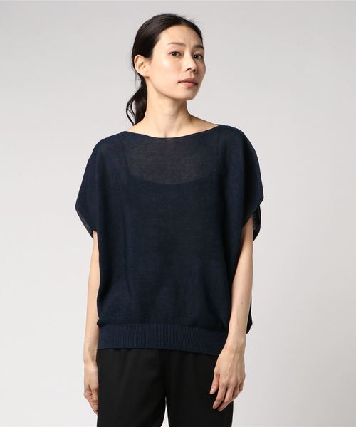 RIVE DROITE(リヴドロワ)の「ストローヤーンフレンチニット-(ニット/セーター・レディース・ネイビー/ライトブルー/マスタード/バイオレット・FREE)」の13枚目の写真