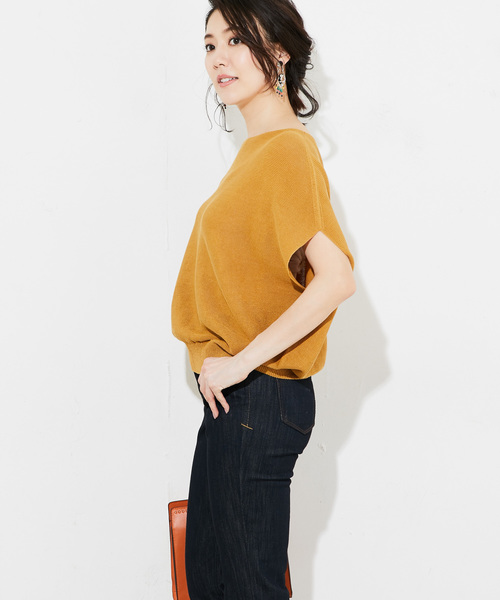 RIVE DROITE(リヴドロワ)の「ストローヤーンフレンチニット-(ニット/セーター・レディース・ネイビー/ライトブルー/マスタード/バイオレット・FREE)」の10枚目の写真