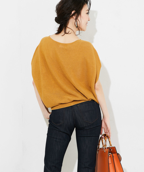 RIVE DROITE(リヴドロワ)の「ストローヤーンフレンチニット-(ニット/セーター・レディース・ネイビー/ライトブルー/マスタード/バイオレット・FREE)」の8枚目の写真