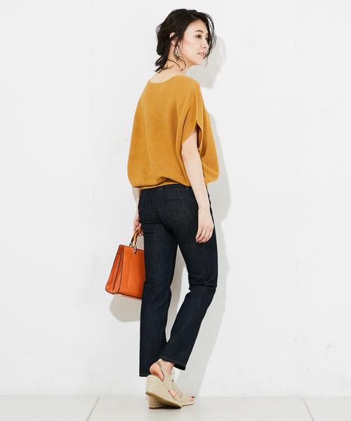 RIVE DROITE(リヴドロワ)の「ストローヤーンフレンチニット-(ニット/セーター・レディース・ネイビー/ライトブルー/マスタード/バイオレット・FREE)」の16枚目の写真