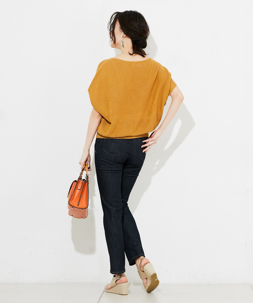 RIVE DROITE(リヴドロワ)の「ストローヤーンフレンチニット-(ニット/セーター・レディース・ネイビー/ライトブルー/マスタード/バイオレット・FREE)」の12枚目の写真