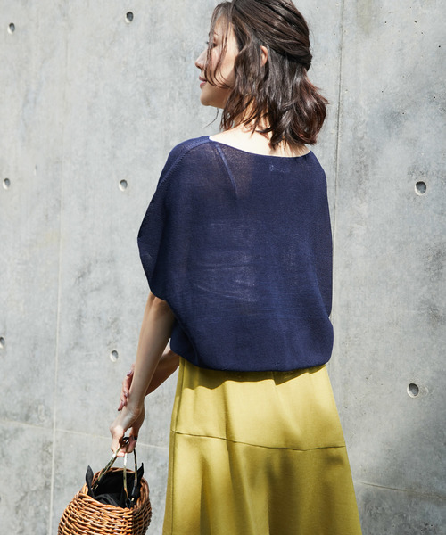 RIVE DROITE(リヴドロワ)の「ストローヤーンフレンチニット-(ニット/セーター・レディース・ネイビー/ライトブルー/マスタード/バイオレット・FREE)」の15枚目の写真