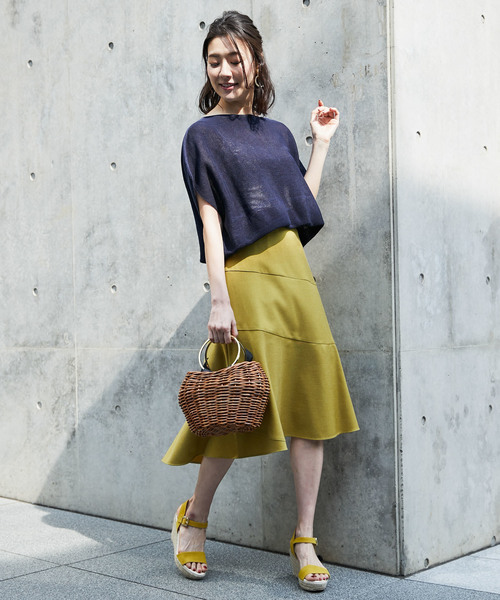 RIVE DROITE(リヴドロワ)の「ストローヤーンフレンチニット-(ニット/セーター・レディース・ネイビー/ライトブルー/マスタード/バイオレット・FREE)」の11枚目の写真