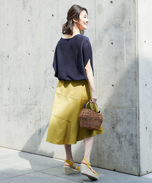 RIVE DROITE(リヴドロワ)の「ストローヤーンフレンチニット-(ニット/セーター・レディース・ネイビー/ライトブルー/マスタード/バイオレット・FREE)」の19枚目の写真