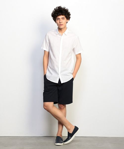 ARMANI EXCHANGE(アルマーニエクスチェンジ)の「【AXアルマーニ エクスチェンジ】コットン半袖シャツ(シャツ/ブラウス・メンズ・ホワイト・MEDIUM/X-SMALL/SMALL/LARGE/X-LARGE)」の2枚目の写真