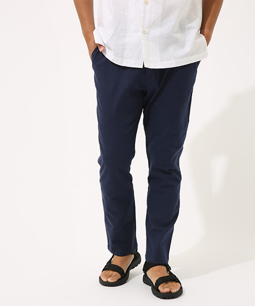 AZUL by moussy(アズールバイマウジー)の「リネンレーヨンストレッチアンクルパンツ(その他パンツ・メンズ・ブルー系その他・SMALL/MEDIUM/LARGE)」の1枚目の写真