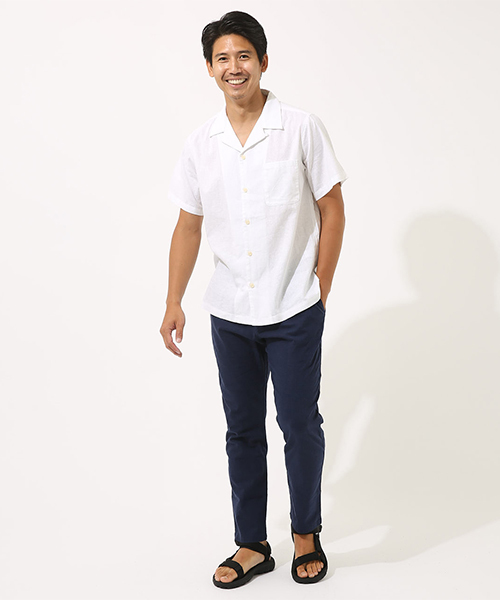 AZUL by moussy(アズールバイマウジー)の「リネンレーヨンストレッチアンクルパンツ(その他パンツ・メンズ・ブルー系その他・SMALL/MEDIUM/LARGE)」の3枚目の写真