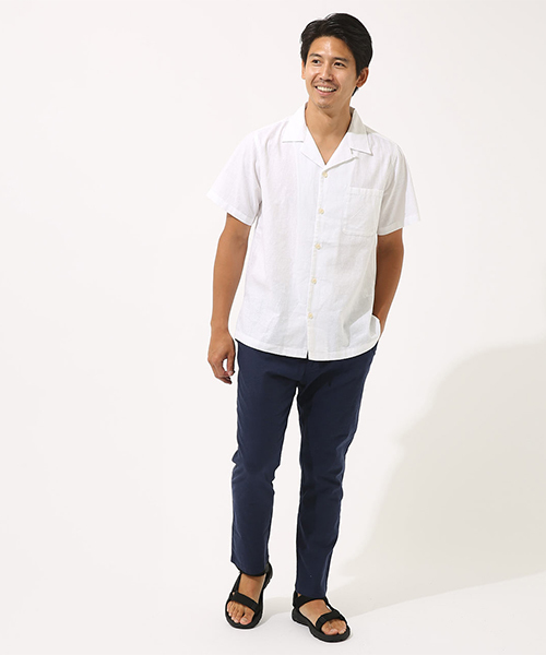 AZUL by moussy(アズールバイマウジー)の「リネンレーヨンストレッチアンクルパンツ(その他パンツ・メンズ・ブルー系その他・SMALL/MEDIUM/LARGE)」の4枚目の写真