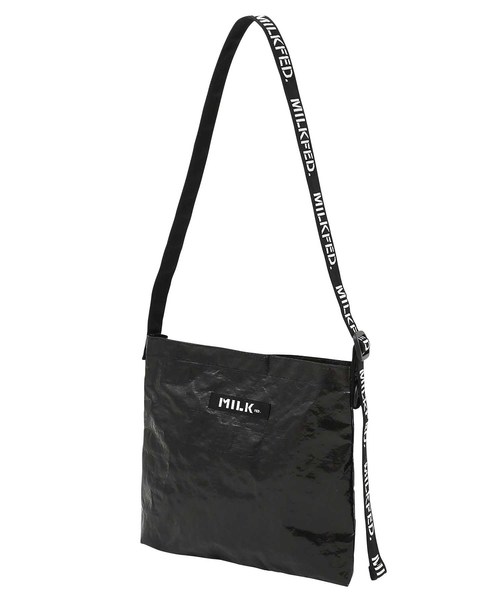 MILKFED.(ミルクフェド)の「LOGO TAPE SACOCHE(ショルダーバッグ・レディース・ホワイト/ブラック・ONE SIZE)」の1枚目の写真