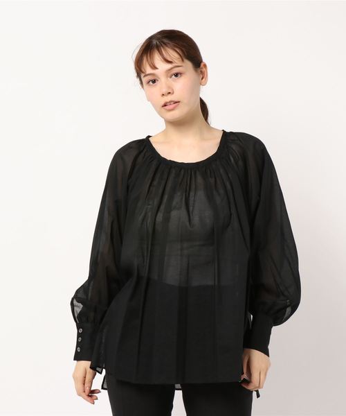 Whim Gazette シルクローンギャザーブラウス シルクローンギャザーブラウス | Whim Gazette(ウィム ガゼット