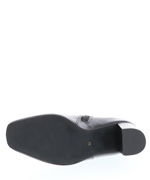 RANDA（ランダ）の「スクエアトゥショートブーツ（ブーツ・レディース・ブラック/ブラウン・S/M/L/LL）」の6枚目の写真