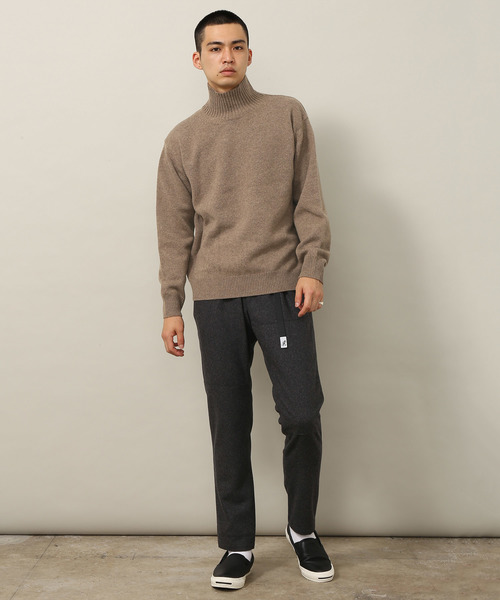 セール】[山形ニット］バックリブオフタートルネックニット（ニット