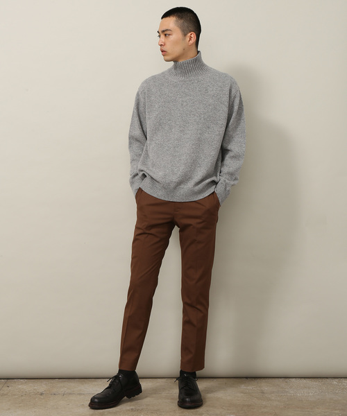 ADAM ET ROPE'（アダムエロペ）の「[山形ニット］バックリブオフタートルネックニット（ニット/セーター・メンズ・グレー/ベージュ/ネイビー・M/L）」の5枚目の写真