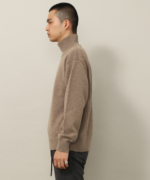 ADAM ET ROPE'（アダムエロペ）の「[山形ニット］バックリブオフタートルネックニット（ニット/セーター・メンズ・グレー/ベージュ/ネイビー・M/L）」の7枚目の写真
