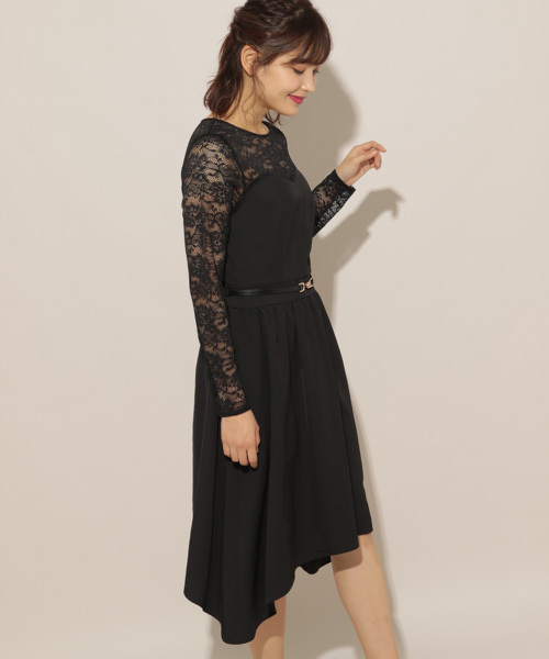 apres jour（アプレジュール）の「【PARTY】レース切り替えワンピース【ZOZOTOWN限定アイテム】（ワンピース・レディース・ブラック/パープル・フリー）」の3枚目の写真