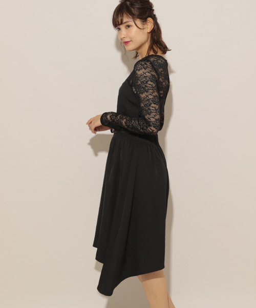 apres jour（アプレジュール）の「【PARTY】レース切り替えワンピース【ZOZOTOWN限定アイテム】（ワンピース・レディース・ブラック/パープル・フリー）」の21枚目の写真