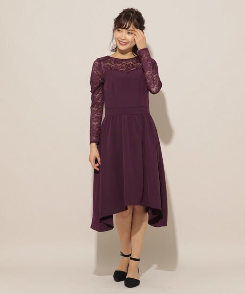 apres jour（アプレジュール）の「【PARTY】レース切り替えワンピース【ZOZOTOWN限定アイテム】（ワンピース・レディース・ブラック/パープル・フリー）」の14枚目の写真