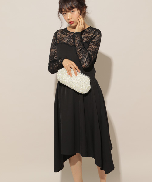 apres jour（アプレジュール）の「【PARTY】レース切り替えワンピース【ZOZOTOWN限定アイテム】（ワンピース・レディース・ブラック/パープル・フリー）」の18枚目の写真
