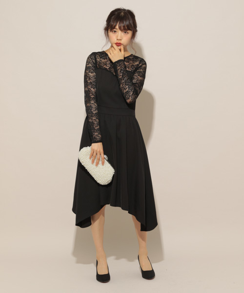 apres jour（アプレジュール）の「【PARTY】レース切り替えワンピース【ZOZOTOWN限定アイテム】（ワンピース・レディース・ブラック/パープル・フリー）」の10枚目の写真