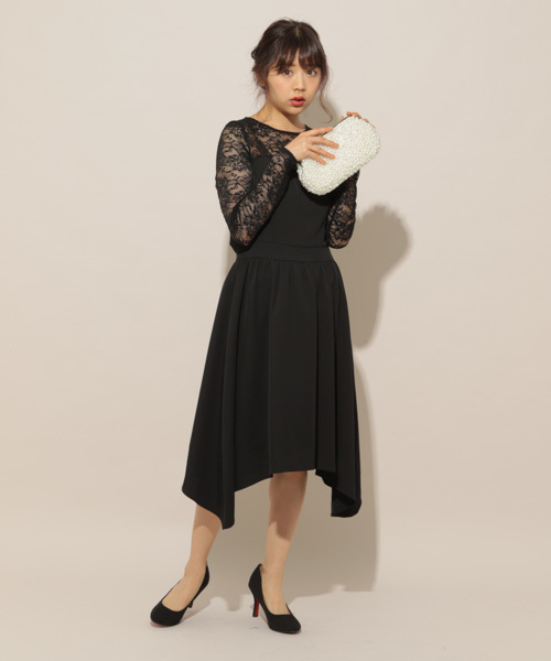 apres jour（アプレジュール）の「【PARTY】レース切り替えワンピース【ZOZOTOWN限定アイテム】（ワンピース・レディース・ブラック/パープル・フリー）」の15枚目の写真