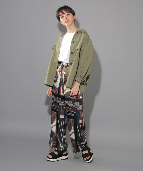 PAGEBOY(ページボーイ)の「【WEB限定アイテム】BIGミリタリージャケット(ミリタリージャケット・レディース・ブラック/カモフラージュ/カーキ・FREE)」の14枚目の写真