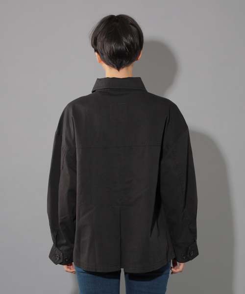 PAGEBOY(ページボーイ)の「【WEB限定アイテム】BIGミリタリージャケット(ミリタリージャケット・レディース・ブラック/カモフラージュ/カーキ・FREE)」の7枚目の写真