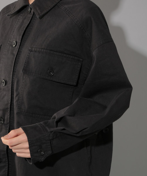 PAGEBOY(ページボーイ)の「【WEB限定アイテム】BIGミリタリージャケット(ミリタリージャケット・レディース・ブラック/カモフラージュ/カーキ・FREE)」の19枚目の写真