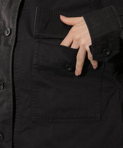 PAGEBOY(ページボーイ)の「【WEB限定アイテム】BIGミリタリージャケット(ミリタリージャケット・レディース・ブラック/カモフラージュ/カーキ・FREE)」の5枚目の写真