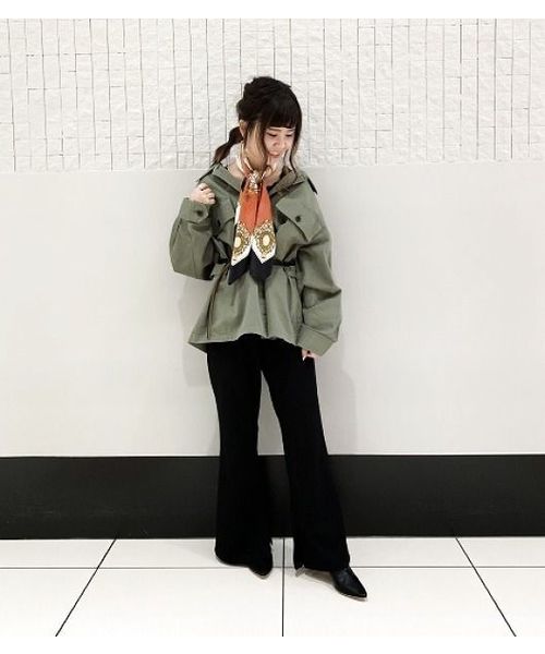 PAGEBOY(ページボーイ)の「【WEB限定アイテム】BIGミリタリージャケット(ミリタリージャケット・レディース・ブラック/カモフラージュ/カーキ・FREE)」の22枚目の写真