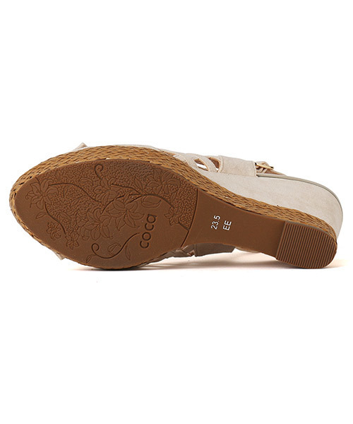 coca(ANDEX shoes product)(コカ)の「coca/コカ お花モチーフ バックストラップ ウェッジヒールサンダル 119015(サンダル・レディース・ベージュ/レッド/イエロー・22.5cm/23.5cm/24.5cm/23.0cm/24.0cm/22.0cm)」の13枚目の写真