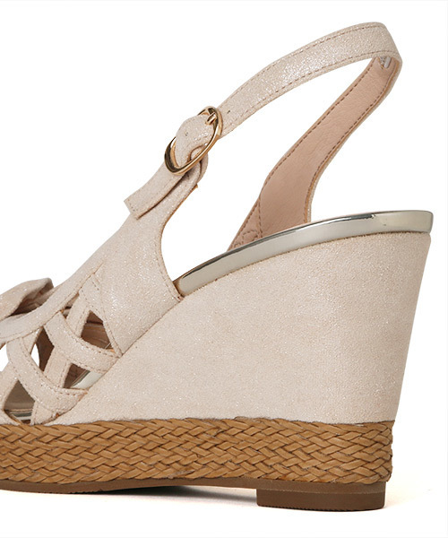 coca(ANDEX shoes product)(コカ)の「coca/コカ お花モチーフ バックストラップ ウェッジヒールサンダル 119015(サンダル・レディース・ベージュ/レッド/イエロー・22.5cm/23.5cm/24.5cm/23.0cm/24.0cm/22.0cm)」の14枚目の写真