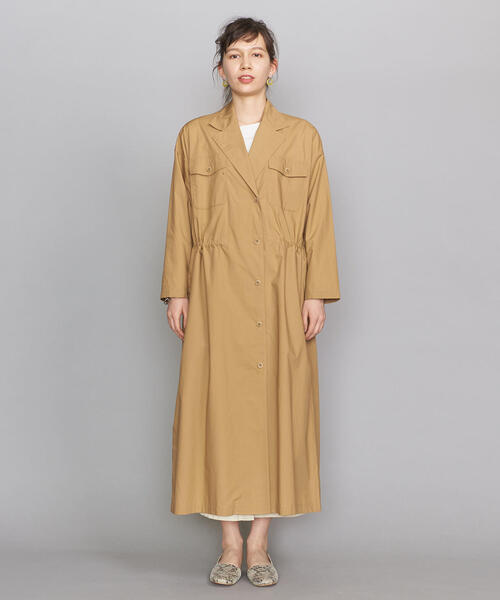 BEAUTY&YOUTH UNITED ARROWS（ビューティーアンドユースユナイテッドアローズ）の「BY コットンブロードサファリドレスコート/スプリングコート о（その他アウター・レディース・ベージュ/ライトピンク・MEDIUM/SMALL）」の10枚目の写真