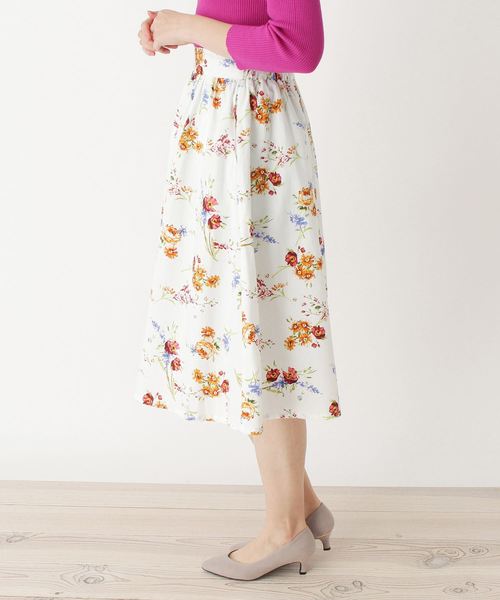セール】綿ブロード花柄スカート（スカート）｜ITS 