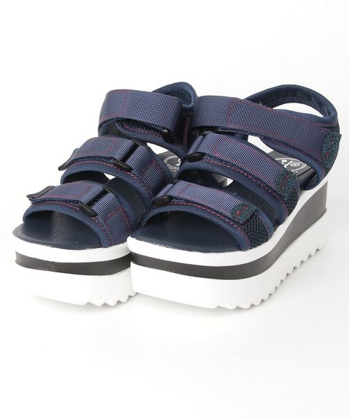 YOSUKE（ヨースケ）の「「YOSUKE/ヨースケ」厚底スポーティサンダル（サンダル・レディース・カーキ/ネイビー/レッド系その他/ブラック/グリーン系その他2・23/24/25/24.5/23.5）」の5枚目の写真