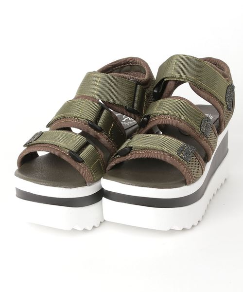 YOSUKE（ヨースケ）の「「YOSUKE/ヨースケ」厚底スポーティサンダル（サンダル・レディース・カーキ/ネイビー/レッド系その他/ブラック/グリーン系その他2・23/24/25/24.5/23.5）」の3枚目の写真