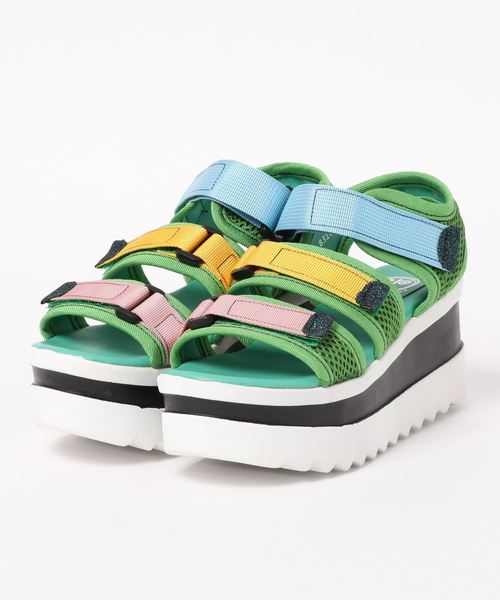 YOSUKE（ヨースケ）の「「YOSUKE/ヨースケ」厚底スポーティサンダル（サンダル・レディース・カーキ/ネイビー/レッド系その他/ブラック/グリーン系その他2・23/24/25/24.5/23.5）」の4枚目の写真