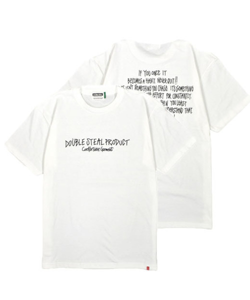 DOUBLE STEAL（ダブルスティール）の「Many Many LOGO Ｔシャツ（Tシャツ/カットソー・メンズ・ホワイト系その他/ホワイト×ブラック/ブラック系その他/ブラック×ホワイト/ブルー系その他・MEDIUM/LARGE/X-LARGE/XX-LARGE）」の2枚目の写真
