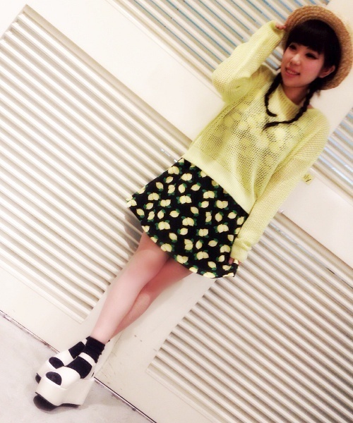 WEGO（ウィゴー）の「WEGO/メッシュ編みニット（ニット/セーター・レディース・ライトパープル/オフホワイト/グリーン系その他/ブルー・FREE）」の21枚目の写真