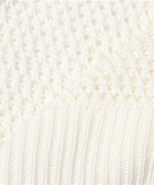 WEGO（ウィゴー）の「WEGO/メッシュ編みニット（ニット/セーター・レディース・ライトパープル/オフホワイト/グリーン系その他/ブルー・FREE）」の10枚目の写真