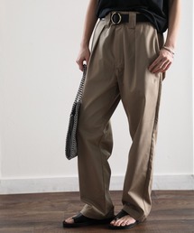 Dickies | 【Dickies ディッキーズ】 タック入り無地ストレッチハイウエストストレートイージーパンツ（フルレングス）(チノパンツ)